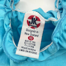 Load image into Gallery viewer, Girls JK Kidsgear, blue stretchy top, FUC, size 10,  