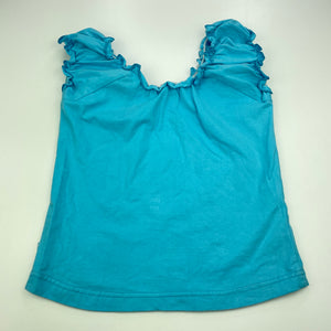 Girls JK Kidsgear, blue stretchy top, FUC, size 10,  
