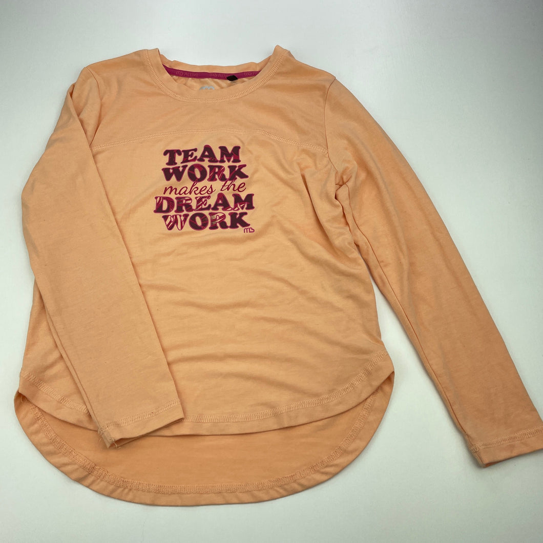 Girls MB Active, soft feel stretchy long sleeve top, GUC, size 7,  