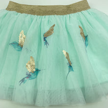Load image into Gallery viewer, Girls Dymples, cotton lined tulle &amp; sequin party skirt, elasticated, EUC, size 1,  