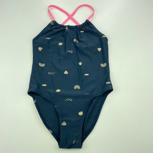 Girls Kids & Co, navy swim one-piece, FUC, size 4,  