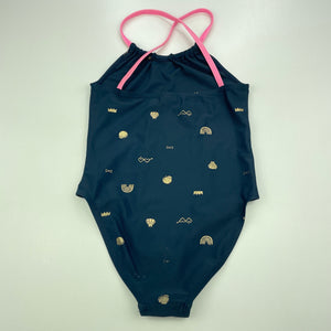 Girls Kids & Co, navy swim one-piece, FUC, size 4,  