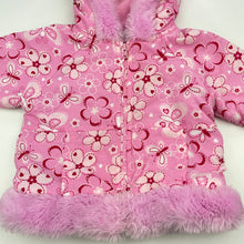 Load image into Gallery viewer, Girls Target, fleece lined floral jacket / coat, GUC, size 00,  