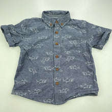 Load image into Gallery viewer, Boys Target, cotton short sleeve shirt, sharks, EUC, size 2,  