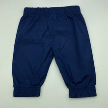 Load image into Gallery viewer, unisex 4 Baby, navy waterproof over-pants, EUC, size 00,  