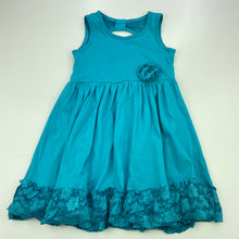 Load image into Gallery viewer, Girls Penny M, blue lace trim party dress, GUC, size 2, L: 47cm