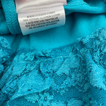 Load image into Gallery viewer, Girls Penny M, blue lace trim party dress, GUC, size 2, L: 47cm