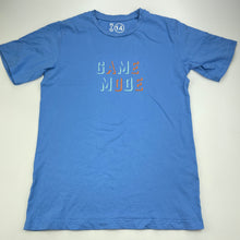 Load image into Gallery viewer, Boys KID, blue cotton t-shirt / top, light marks on back, FUC, size 14,  