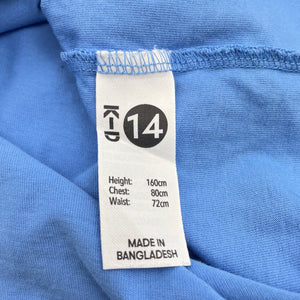 Boys KID, blue cotton t-shirt / top, light marks on back, FUC, size 14,  