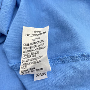 Boys KID, blue cotton t-shirt / top, light marks on back, FUC, size 14,  