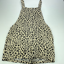 Load image into Gallery viewer, Girls KID, leopard print overalls / shortalls, GUC, size 14,  