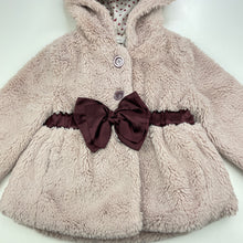 Load image into Gallery viewer, Girls Orbe, faux fur jacket / coat, L: 37cm, armpit to armpit: 28cm, GUC, size 3-4,  