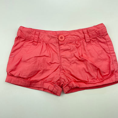 Girls Fun Spirit, lightweight cotton shorts, adjustable, FUC, size 1,  