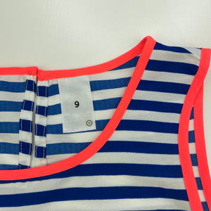 Girls Target, blue & white stripe lightweight top, FUC, size 9,  