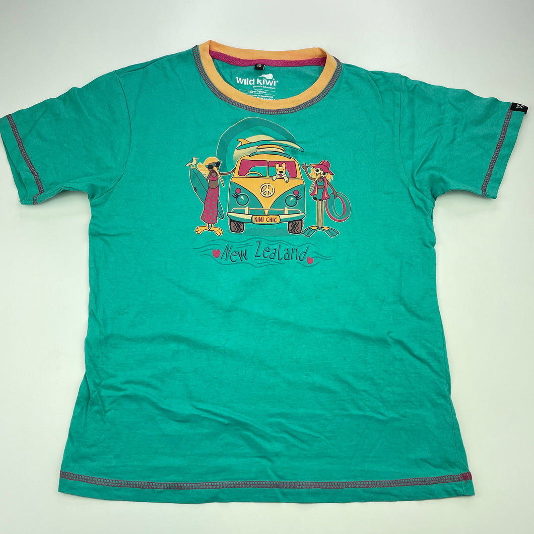 Girls Wild Kiwi, cotton t-shirt / top, New Zealand, GUC, size 10,  