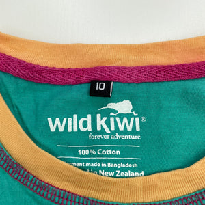 Girls Wild Kiwi, cotton t-shirt / top, New Zealand, GUC, size 10,  