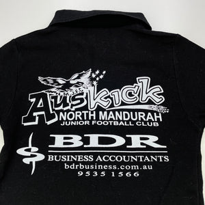Boys RAMO, black polo shirt top, Aus Kick, EUC, size 6,  