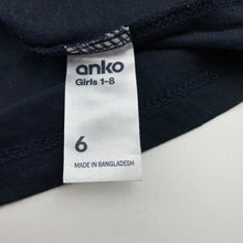 Load image into Gallery viewer, Girls Anko, navy cotton t-shirt / top, FUC, size 6,  