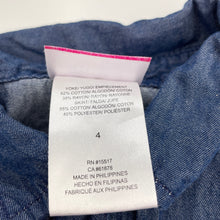 Load image into Gallery viewer, Girls Penny M, spliced lightweight casual dress, GUC, size 4, L: 56cm