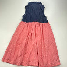 Load image into Gallery viewer, Girls Penny M, spliced lightweight casual dress, GUC, size 4, L: 56cm
