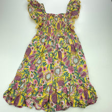 Load image into Gallery viewer, Girls KID, native floral lightweight summer dress, GUC, size 5, L: 66cm