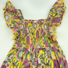 Load image into Gallery viewer, Girls KID, native floral lightweight summer dress, GUC, size 5, L: 66cm