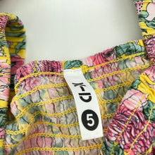 Load image into Gallery viewer, Girls KID, native floral lightweight summer dress, GUC, size 5, L: 66cm