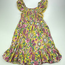 Load image into Gallery viewer, Girls KID, native floral lightweight summer dress, GUC, size 5, L: 66cm