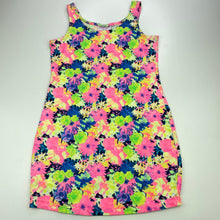 Load image into Gallery viewer, Girls Mango, colourful floral stretchy casual dress, GUC, size 10, L: 64cm
