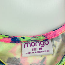 Load image into Gallery viewer, Girls Mango, colourful floral stretchy casual dress, GUC, size 10, L: 64cm
