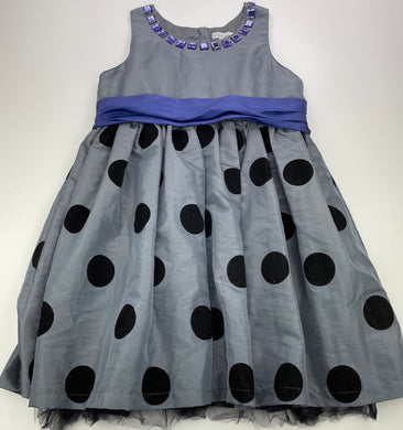 Girls Patch Princess, lined embellished party dress, GUC, size 1, L: 72cm