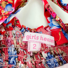 Load image into Gallery viewer, Girls Little Girls Heaven, floral casual summer dress, GUC, size 2, L: 55cm