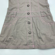 Load image into Gallery viewer, Girls Pumpkin Patch, stretch cotton shirt dress, flowers, EUC, size 6, L: 58cm