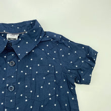 Load image into Gallery viewer, Boys Kids &amp; Co, navy cotton short sleeve shirt, GUC, size 0,  