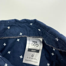 Load image into Gallery viewer, Boys Kids &amp; Co, navy cotton short sleeve shirt, GUC, size 0,  
