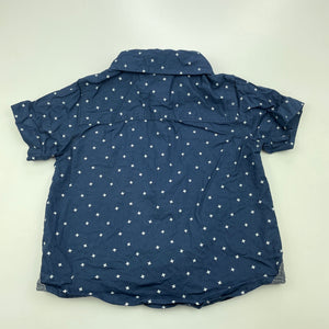 Boys Kids & Co, navy cotton short sleeve shirt, GUC, size 0,  