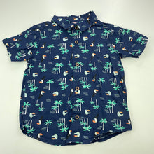 Load image into Gallery viewer, Boys Dymples, navy cotton short sleeve shirt, EUC, size 2,  