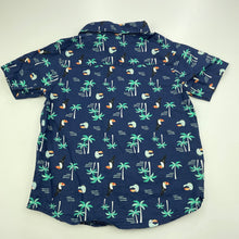 Load image into Gallery viewer, Boys Dymples, navy cotton short sleeve shirt, EUC, size 2,  