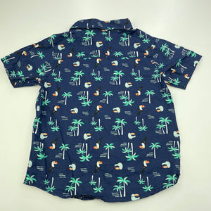 Boys Dymples, navy cotton short sleeve shirt, EUC, size 2,  