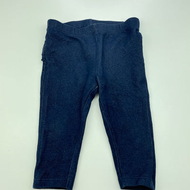 Girls Kids & Co, stretchy denim rufflle leggings, elasticated, EUC, size 00,  