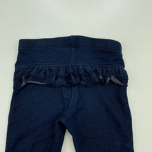 Load image into Gallery viewer, Girls Kids &amp; Co, stretchy denim rufflle leggings, elasticated, EUC, size 00,  