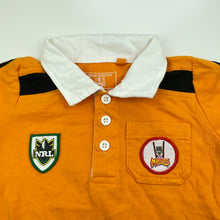 Load image into Gallery viewer, unisex NRL Official, Wests Tigers cotton polo shirt / top, EUC, size 00,  