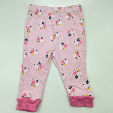 Girls Dymples, pink floral cotton leggings / bottoms, GUC, size 00,  