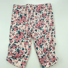 Load image into Gallery viewer, Girls Nicole Miller, pink floral leggings / bottoms, FUC, size 00,  