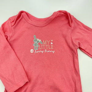 Girls Lupilu, pink cotton bodysuit / romper, FUC, size 00,  