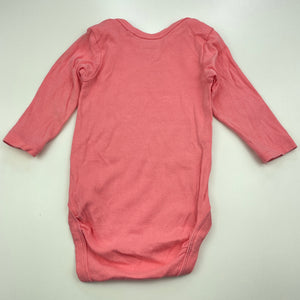 Girls Lupilu, pink cotton bodysuit / romper, FUC, size 00,  