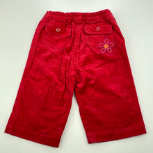 Load image into Gallery viewer, Girls Target, embroidered velvet cotton pants, elasticated, EUC, size 00,  