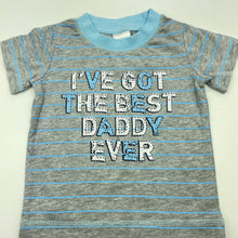 Load image into Gallery viewer, Boys Tiny Little Wonders, cotton t-shirt / top, dad, EUC, size 000,  