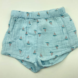 unisex Anko, lightweight cotton shorts, elasticated, EUC, size 000,  