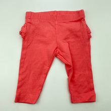 Load image into Gallery viewer, Girls Tiny Little Wonders, coral ruffle leggings / bottoms, EUC, size 0000,  